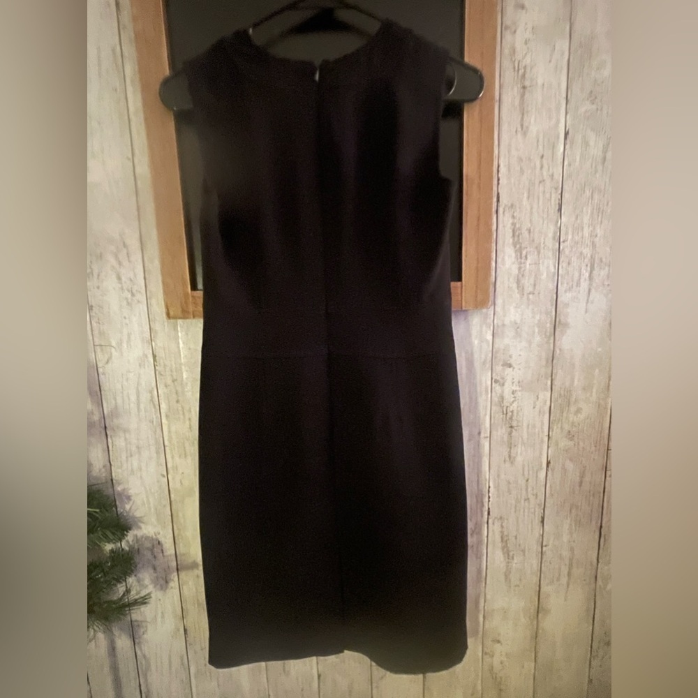 Ann Taylor Fitted Midi Little Black Dress Sheath Career Classic Simple 2P Petite